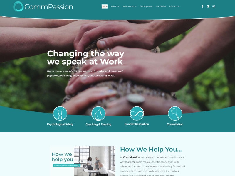 commpassion - example website design spear solutions stroud