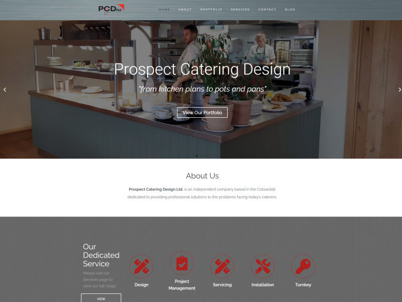 pcd commercial kitchens website by spear sw stroud